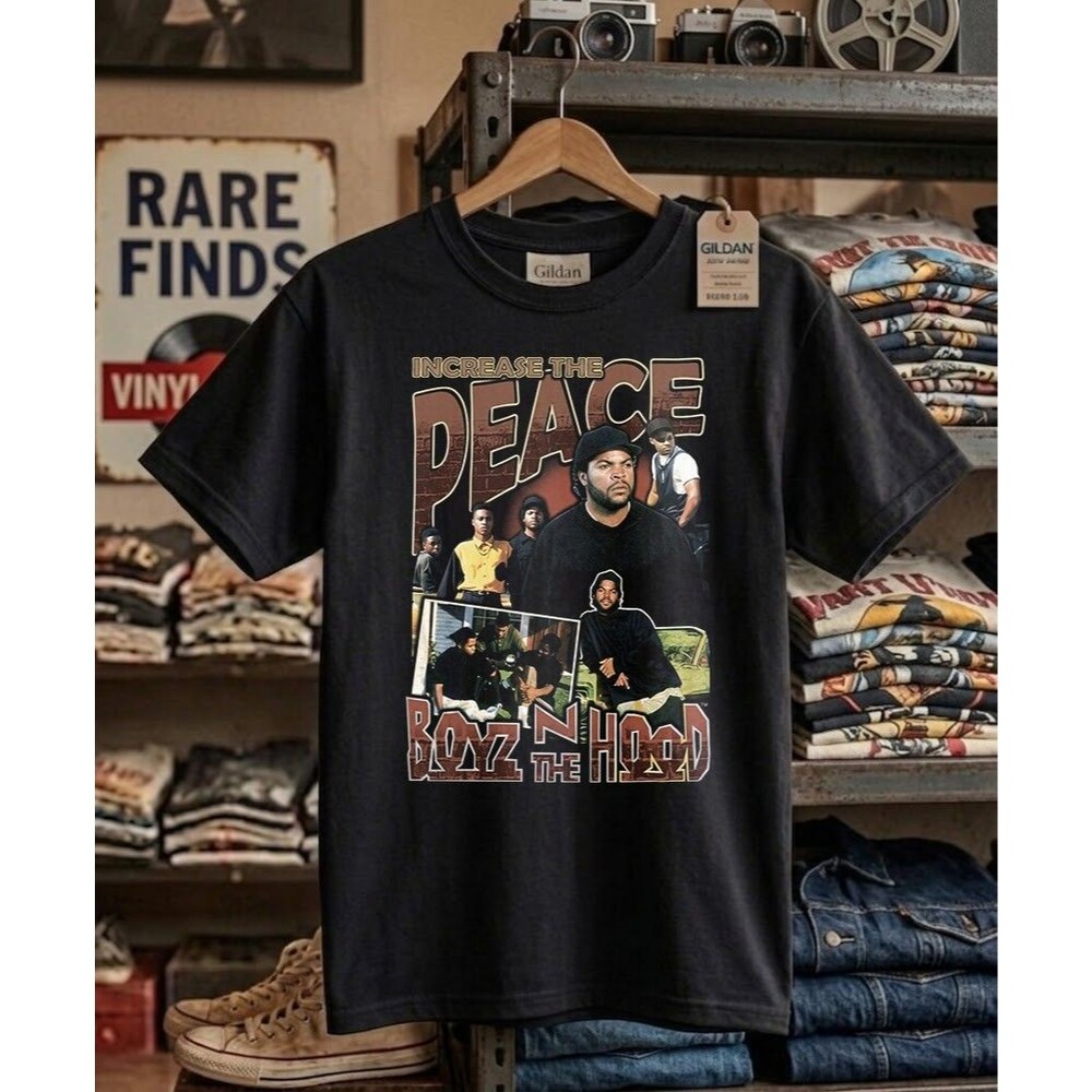 Boyz N The Hood Vintage 90s Movie Graphic Tee Black Heavy Cotton T-Shirt